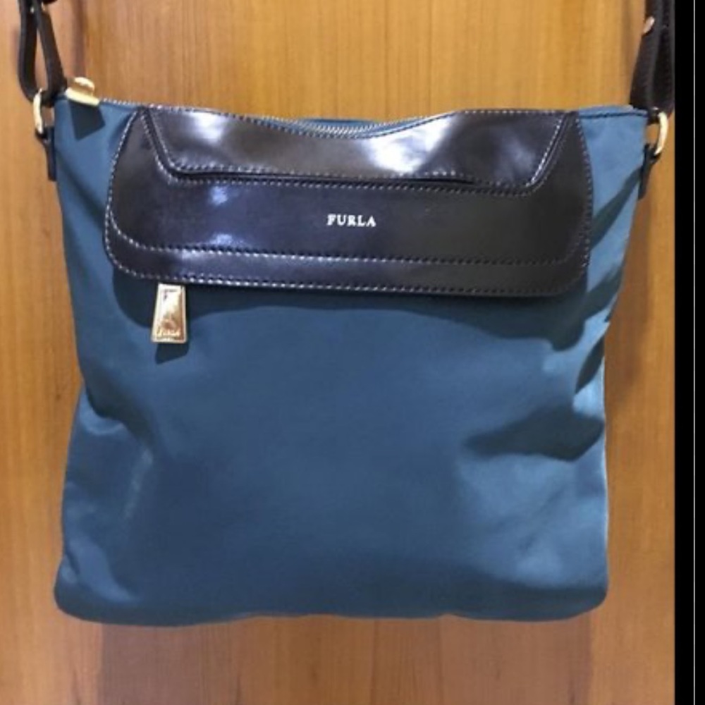 Furla Blue and Black Women's Crossbody Bag..AS LOW A PRICE AS IT CAN GO!